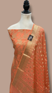 Pure Chanderi Cotton Banarasi Dress material - The Handlooms