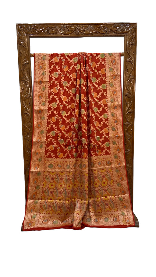 Pure Chiffon Khaddi Banarasi Saree - The Handlooms
