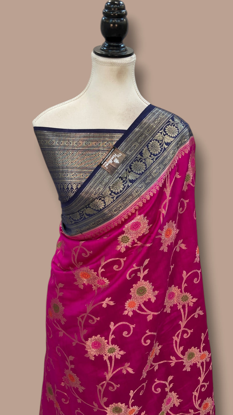 Pure Chiniya Silk Handloom Banarasi Saree - The Handlooms