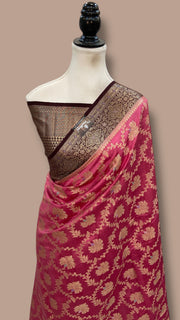 Pure Chiniya Silk Handloom Banarasi Saree - The Handlooms