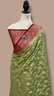 Pure Chiniya Silk Handloom Banarasi Saree - The Handlooms