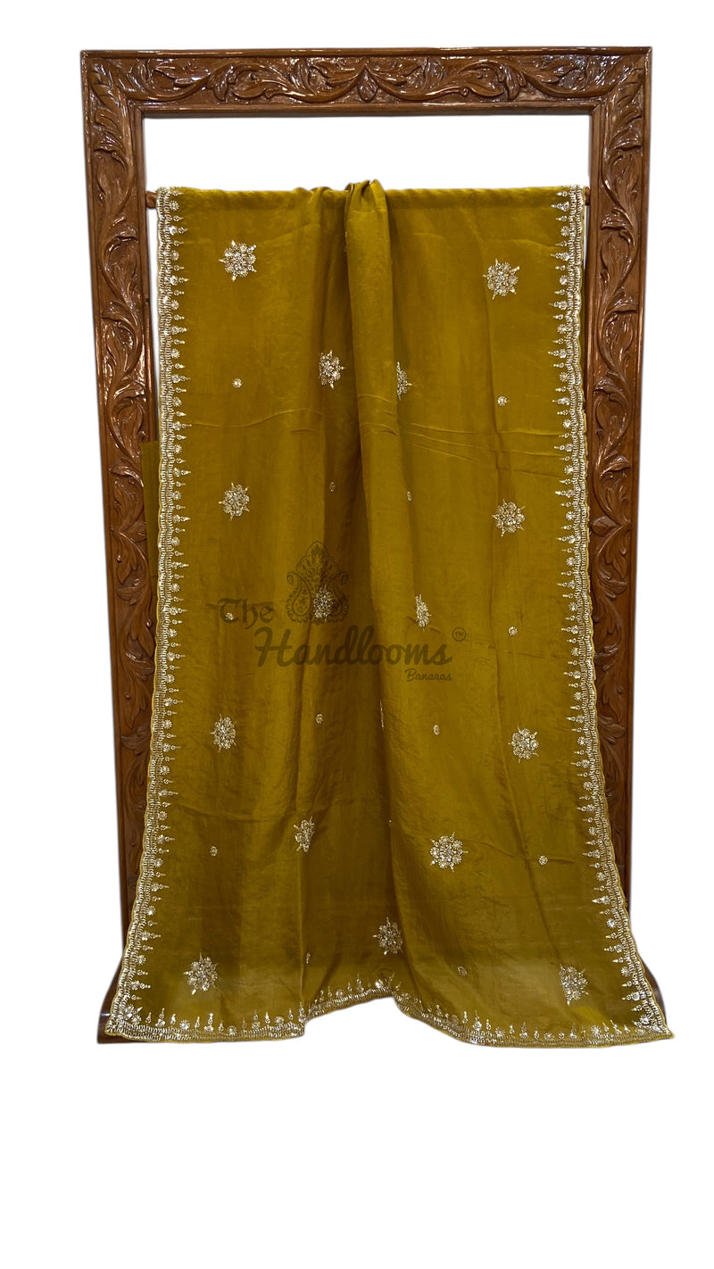 Tissue Silk Banarasi Saree With Handwork