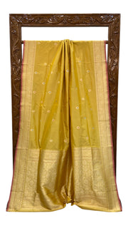 Pure Katan Silk Banarasi Handloom Saree - All over Kadua motifs With Meenakari - The Handlooms