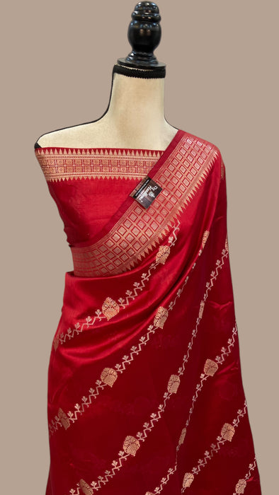 Pure Mango Silk Banarasi Handloom Saree