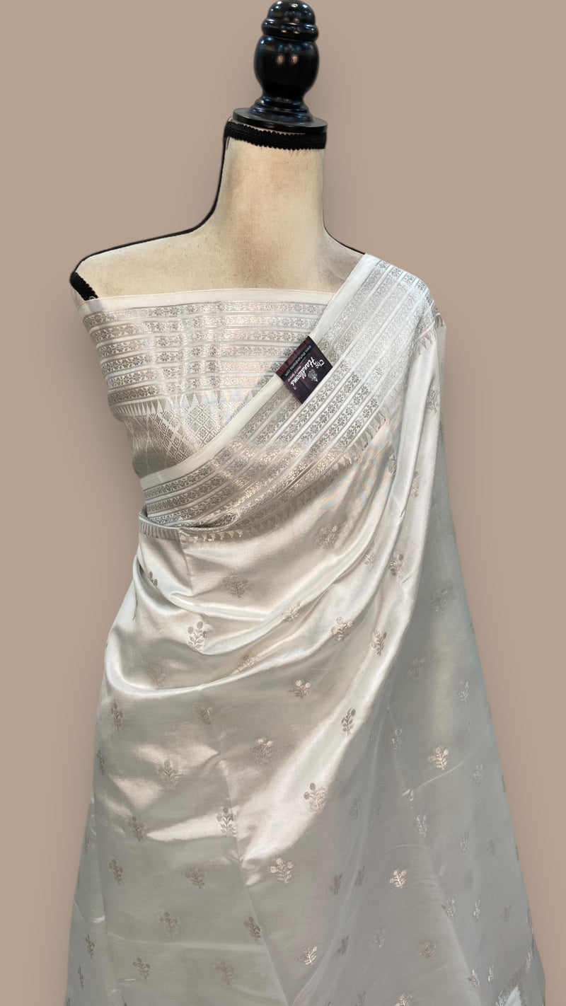 Pure Mango Silk Banarasi Handloom Saree - The Handlooms
