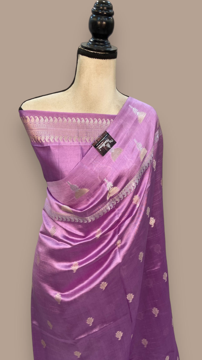 Pure Mango Silk Banarasi Handloom Saree - The Handlooms