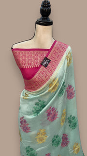 Pure Butter Crepe Banarasi Saree - The Handlooms