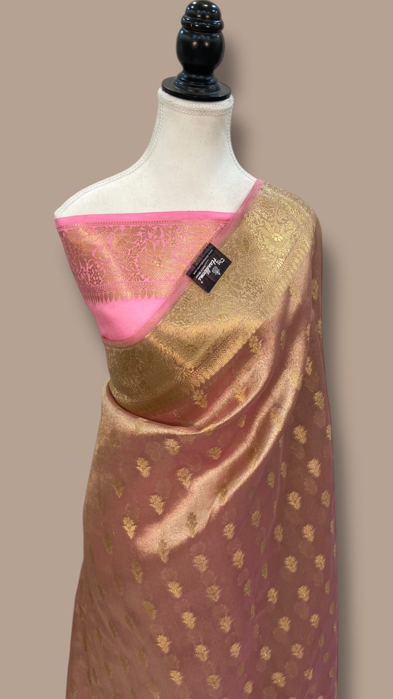 Pure Kora Tissue Handloom Banarasi Saree - The Handlooms