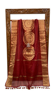 Pure Metallic Tissue Handloom Banarasi Saree - The Handlooms