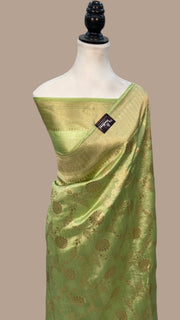 Pure Dupion Silk Banarasi Handloom Saree - The Handlooms