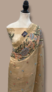 Pure Tissue Handloom Banarasi Saree With Chikankari - The Handlooms