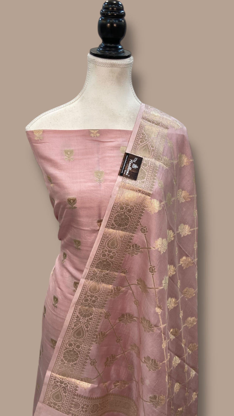 Pure Mango Silk Dress Material - The Handlooms