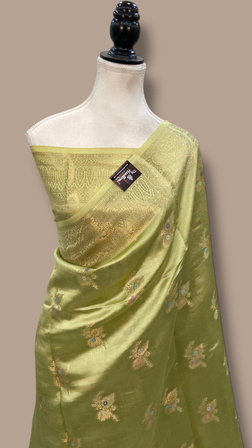 Pure Mango Silk Banarasi Handloom Saree - The Handlooms
