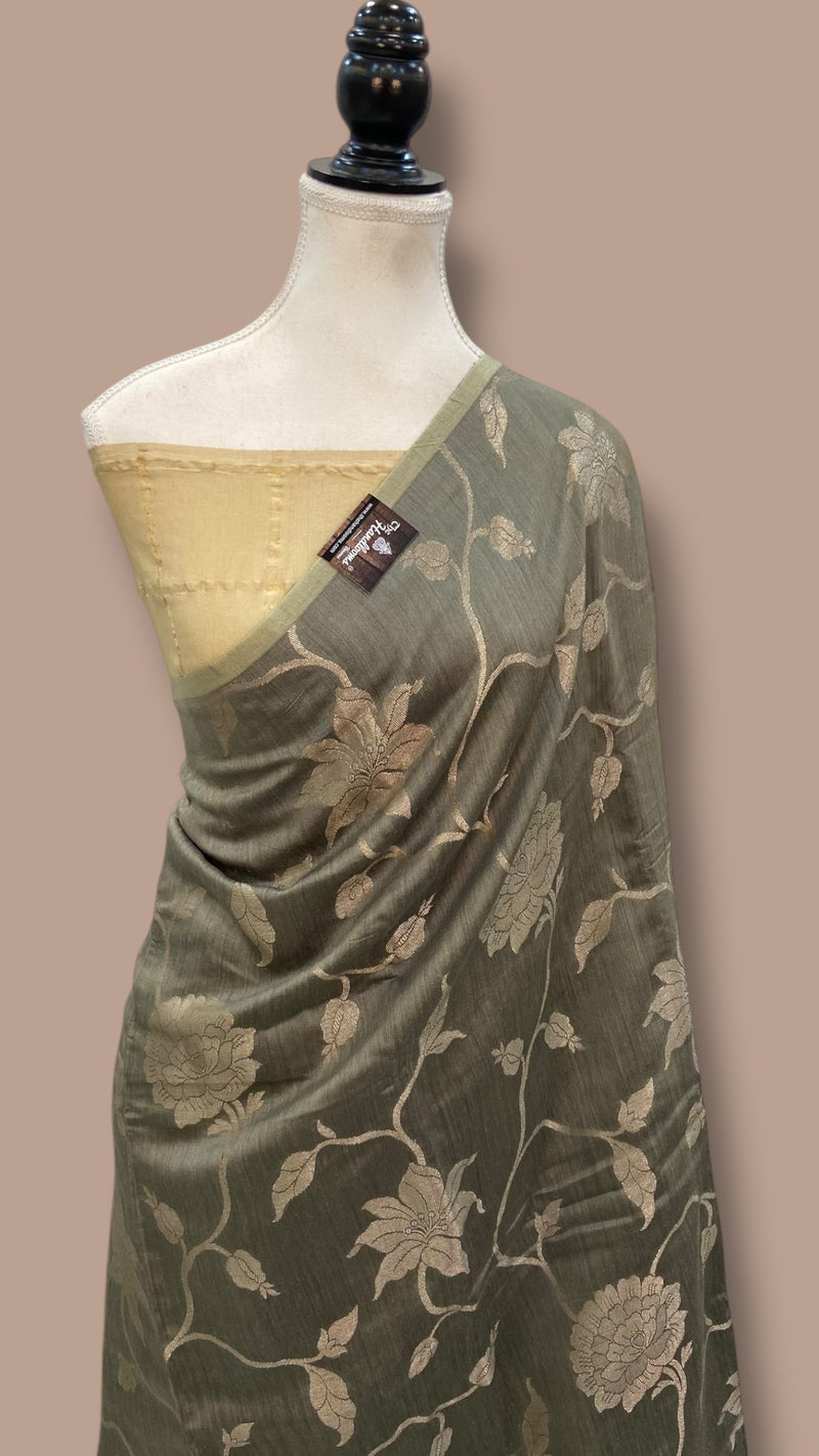 Moonga Silk Handloom Banarasi Saree - The Handlooms