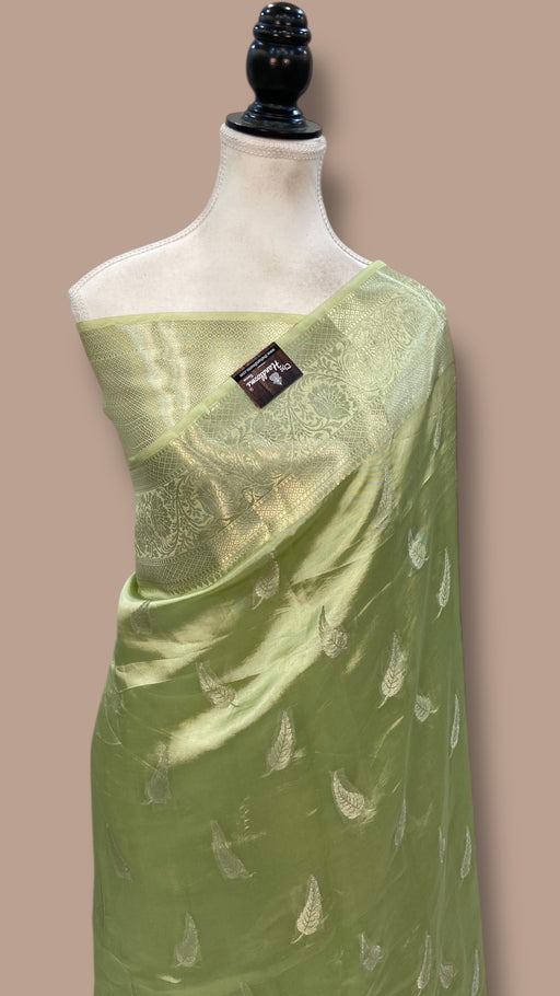 Pure Mango Silk Banarasi Handloom Saree - The Handlooms