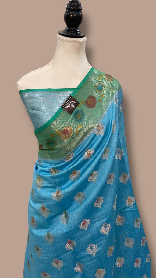 Pure Chiniya Silk Handloom Banarasi Saree - The Handlooms