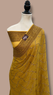 Pure Chiffon Khaddi Banarasi Saree - The Handlooms