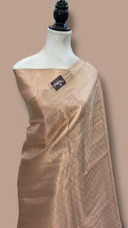 Pure Kora Tissue Tanchui Handloom Banarasi Saree - The Handlooms