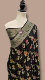 Pure Chiffon Khaddi Banarasi Saree - The Handlooms