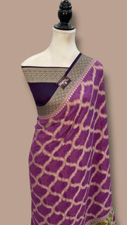 Pure Chiffon Khaddi Banarasi Saree - The Handlooms