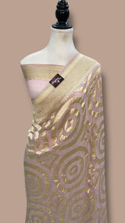 Khaddi Georgette Handloom Banarasi Saree - The Handlooms