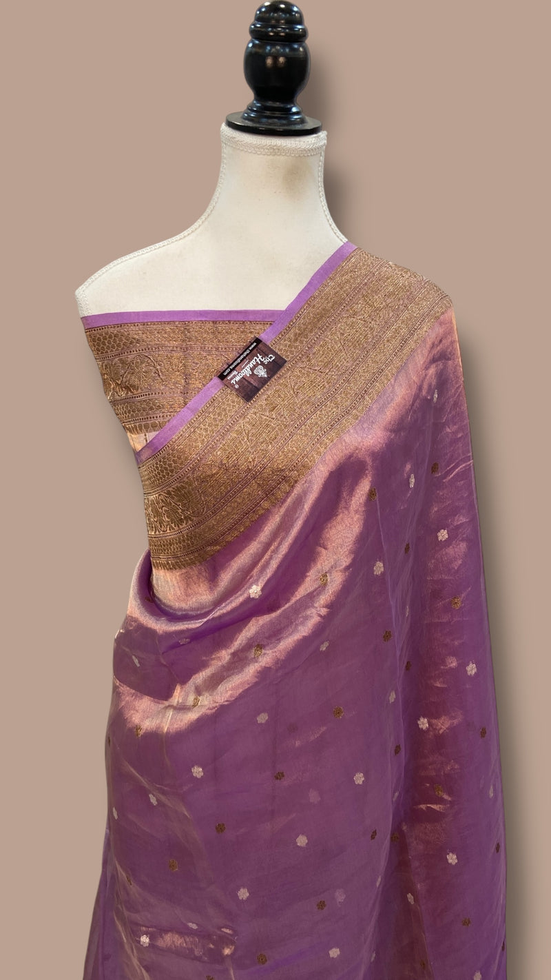 Pure Kora Tissue Handloom Banarasi Saree - The Handlooms