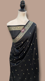 Pure Katan Silk Reshmi Zari Banarasi Handloom Saree - The Handlooms