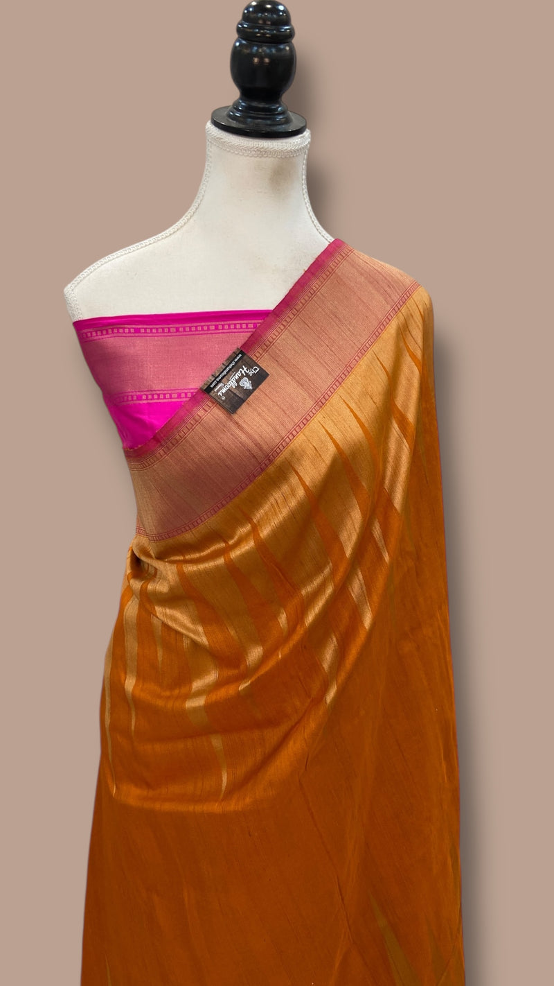 Pure Tussar Silk Handloom Banarasi Saree