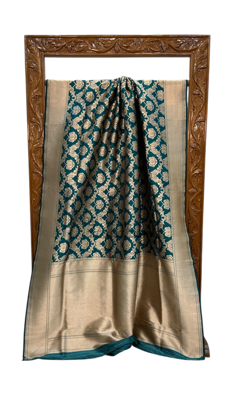 Pure Katan Silk Banarasi Handloom Saree - All Over Jaal Work