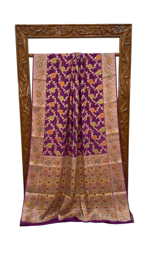Pure Chiffon Khaddi Banarasi Saree - The Handlooms