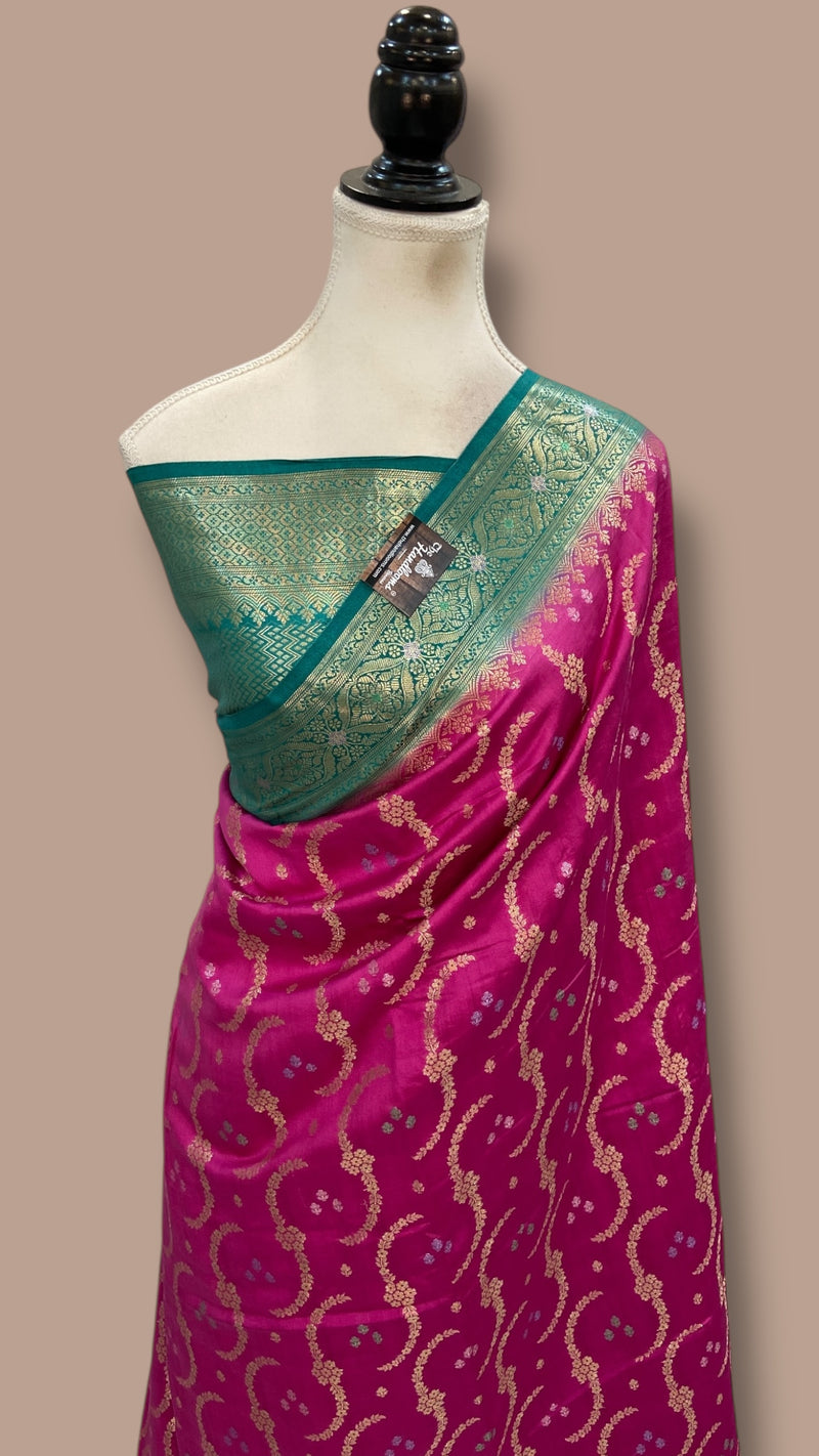 Pure Chiniya Silk Handloom Banarasi Saree - The Handlooms