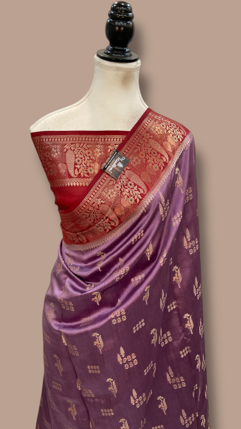 Pure Mango Silk Banarasi Handloom Saree - The Handlooms