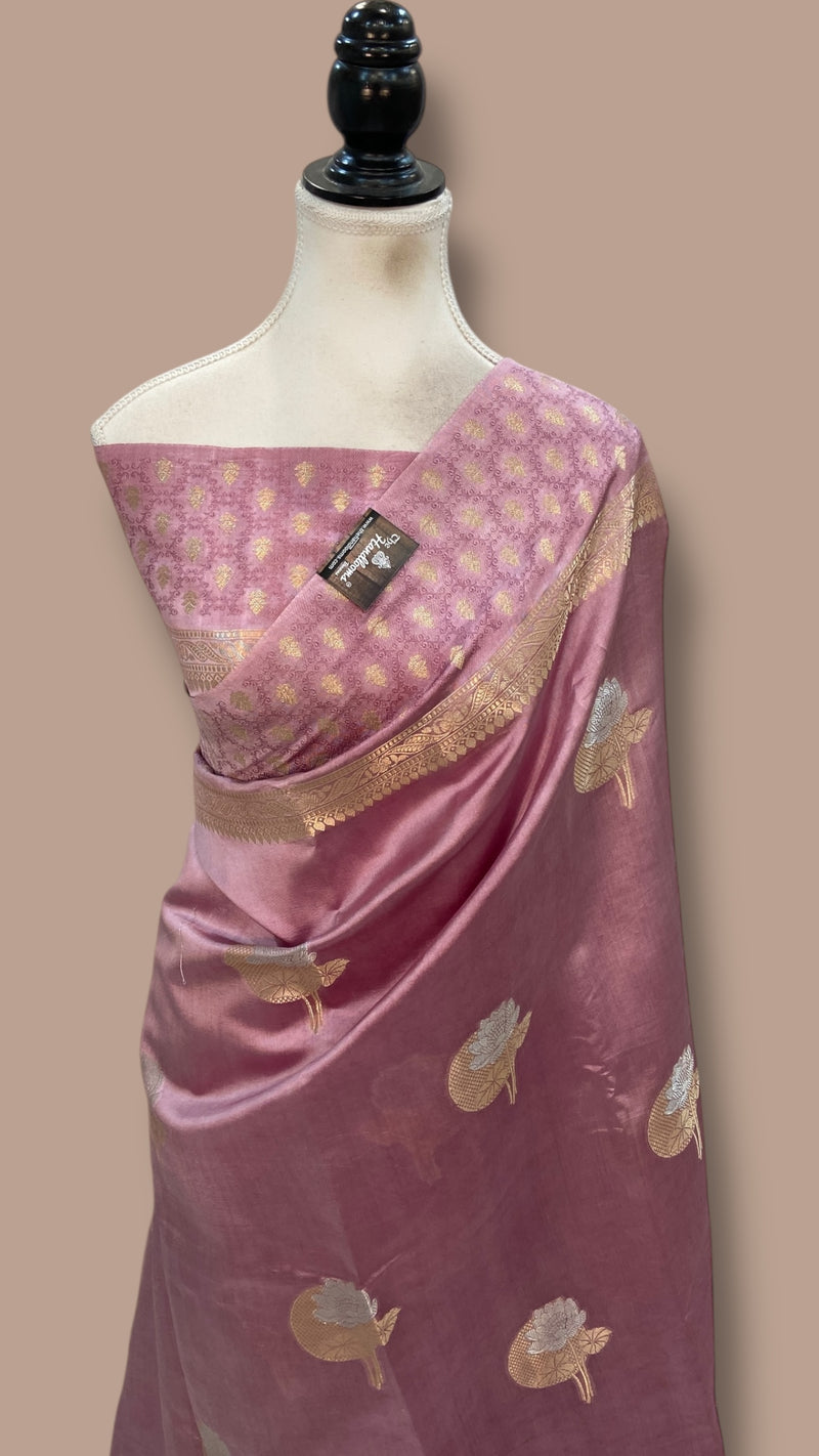 Pure Mango Silk Banarasi Handlokom Saree