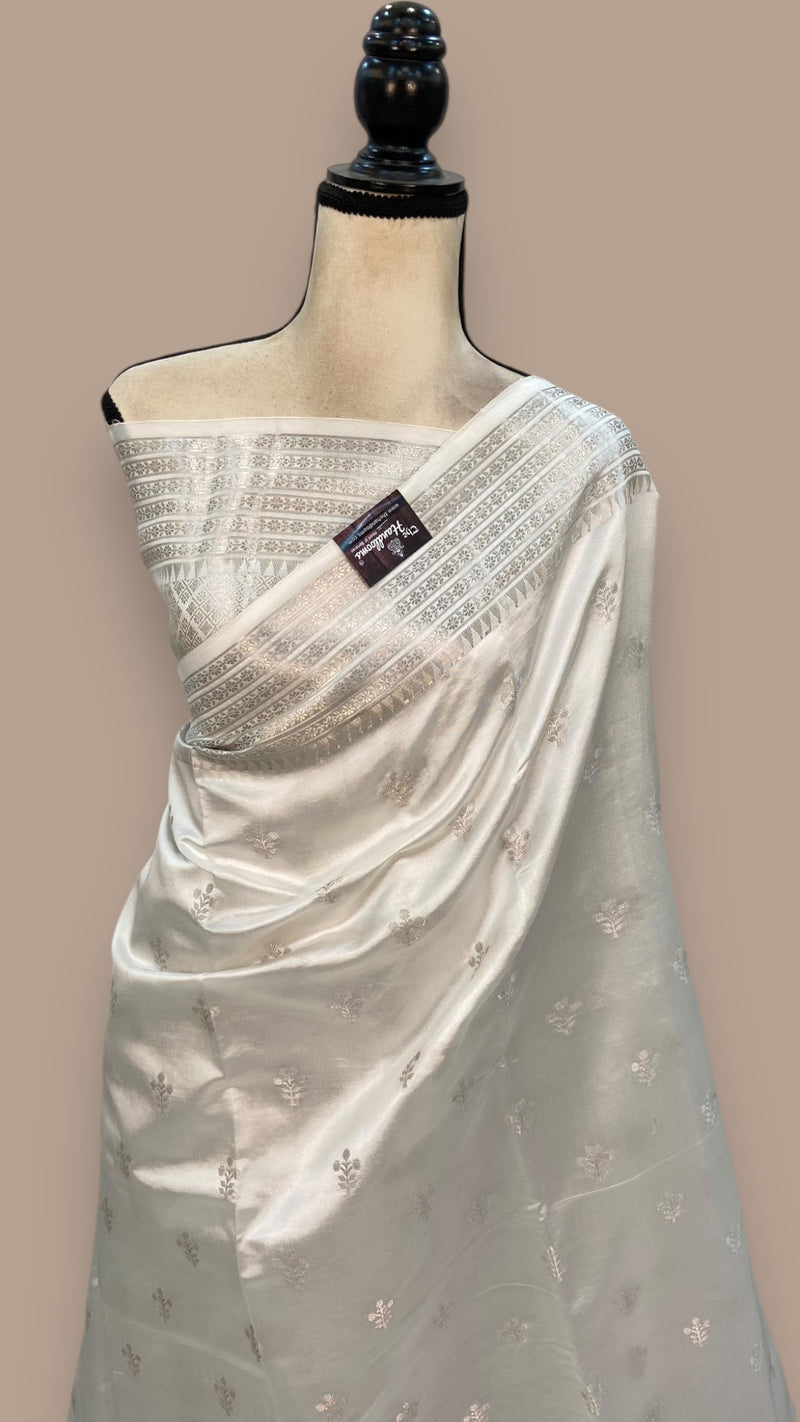 Pure Mango Silk Banarasi Handloom Saree - The Handlooms