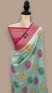 Pure Butter Crepe Banarasi Saree - The Handlooms