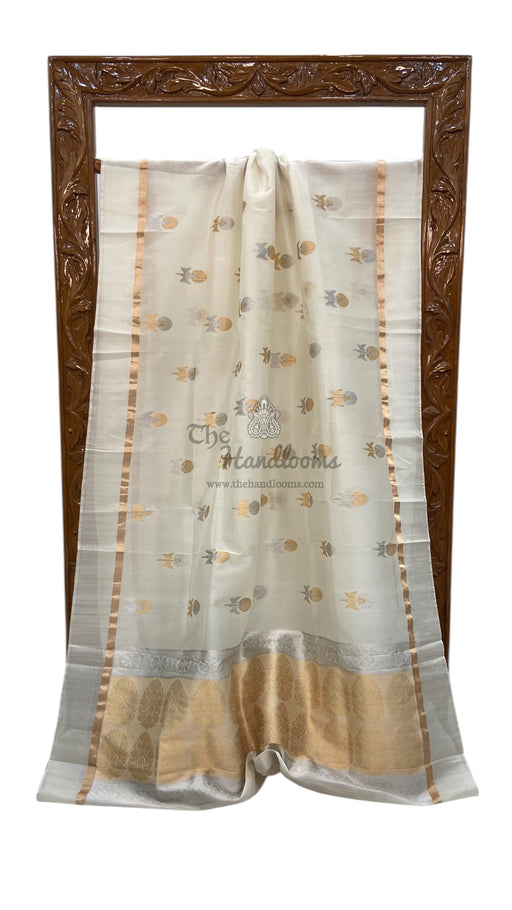 Pure Kora Handloom Banarasi Saree - The Handlooms