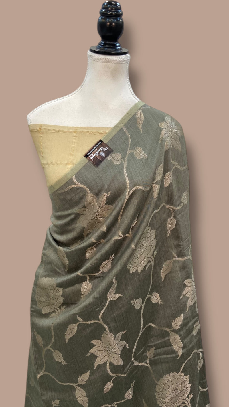 Moonga Silk Handloom Banarasi Saree - The Handlooms