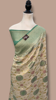 Moonga Georgette Handloom Banarasi Saree - Rangkat - The Handlooms