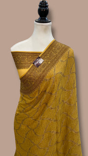 Pure Chiffon Khaddi Banarasi Saree - The Handlooms