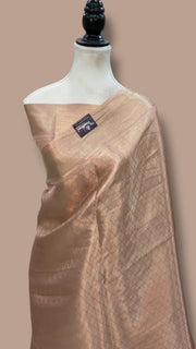 Pure Kora Tissue Tanchui Handloom Banarasi Saree - The Handlooms