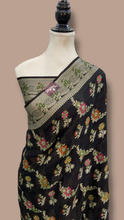 Pure Chiffon Khaddi Banarasi Saree - The Handlooms