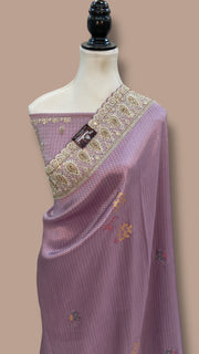 Banarasi Brocade Silk Saree with Exquisite Handwork - The Handlooms