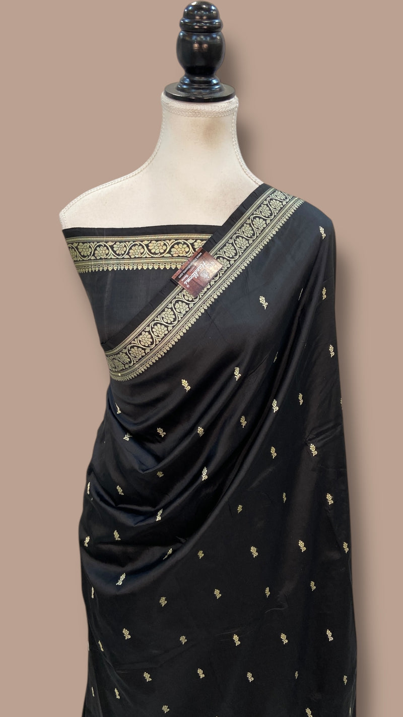 Pure Katan Silk Reshmi Zari Banarasi Handloom Saree - The Handlooms