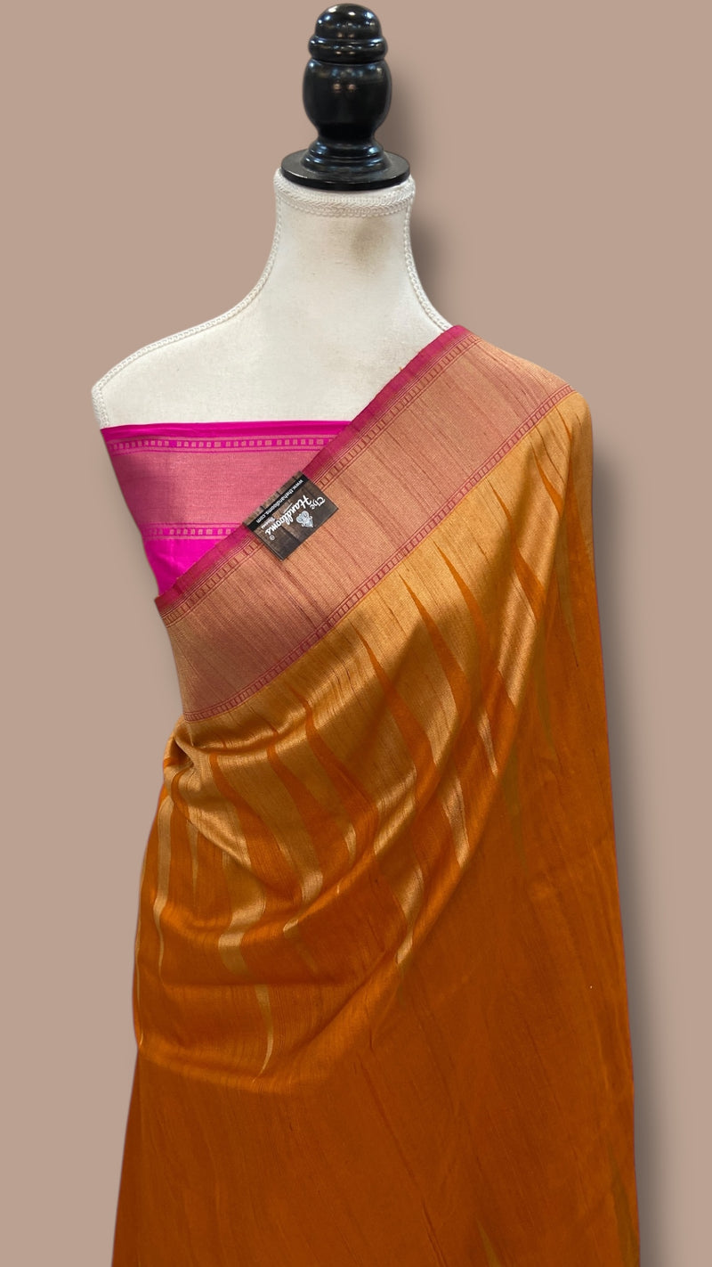 Pure Tussar Silk Handloom Banarasi Saree