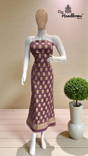 Tissue Khaddi Georgette Banarasi Dress material - The Handlooms