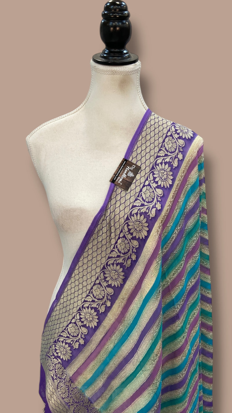 Pure Khaddi Georgette Handloom Dupatta - The Handlooms