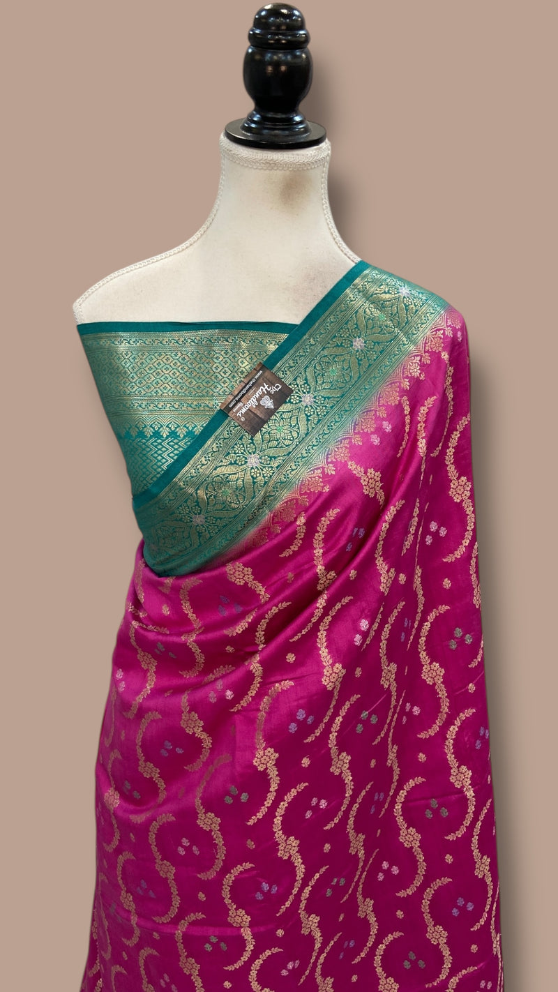 Pure Chiniya Silk Handloom Banarasi Saree - The Handlooms