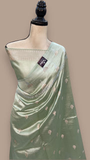 Pure Mango Silk Banarasi Handloom Saree - The Handlooms