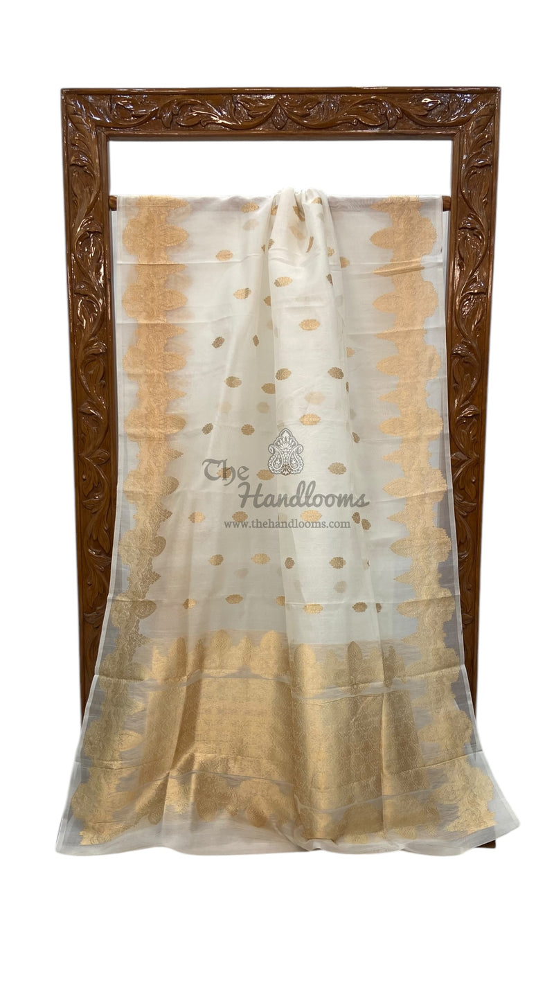 Pure Kora Handloom Banarasi Saree - The Handlooms