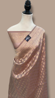 Pure Katan Silk Banarasi Handloom Saree - All over Jaal work - The Handlooms